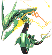 Rayquaza Mega, Front, in Omega Ruby & Alpha Sapphire
