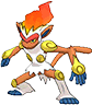 Infernape, Front, in Omega Ruby & Alpha Sapphire