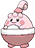 Happiny, Front, in Omega Ruby & Alpha Sapphire