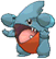 Gible, Front, in Omega Ruby & Alpha Sapphire