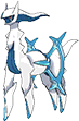 Arceus Water, Front, in Omega Ruby & Alpha Sapphire