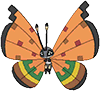 Vivillon High Plains, Front, in Omega Ruby & Alpha Sapphire