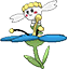 Flabébé Blue Flower, Front, in Omega Ruby & Alpha Sapphire