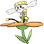 Flabébé Orange Flower, Front, in Omega Ruby & Alpha Sapphire