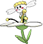Flabébé White Flower, Front, in Omega Ruby & Alpha Sapphire