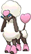 Furfrou Heart Trim, Front, in Omega Ruby & Alpha Sapphire