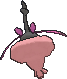 Wormadam Trash Cloak, Back, in Omega Ruby & Alpha Sapphire