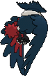 Honchkrow, Back, in Omega Ruby & Alpha Sapphire