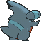 Gible, Back, in Omega Ruby & Alpha Sapphire