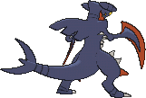 Garchomp Mega, Back, in Omega Ruby & Alpha Sapphire