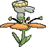 Flabébé Orange Flower, Back, in Omega Ruby & Alpha Sapphire