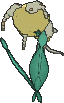 Florges Yellow Flower, Back, in Omega Ruby & Alpha Sapphire