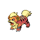 Growlithe, Front, in Platinum