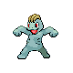 Machop, Front, in Platinum