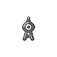 Unown A, Front, in Platinum