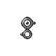Unown B, Front, in Platinum