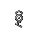 Unown G, Front, in Platinum