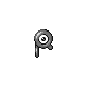 Unown R, Front, in Platinum