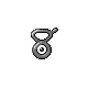 Unown V, Front, in Platinum