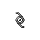Unown Z, Front, in Platinum