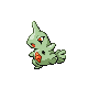 Larvitar, Front, in Platinum