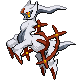 Arceus Fighting, Front, in Platinum