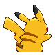 Pikachu, Back, in Platinum