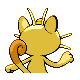 Meowth, Back, in Platinum