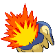 Cyndaquil, Back, in Platinum