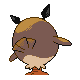Hoothoot, Back, in Platinum