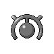 Unown M, Back, in Platinum