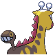 Girafarig, Back, in Platinum