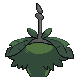 Wormadam Plant Cloak, Back, in Platinum