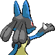 Lucario, Back, in Platinum