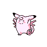 Clefable, Front, in Red & Blue