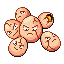 Exeggcute, Front, in Ruby & Sapphire