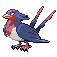Swellow, Front, in Ruby & Sapphire