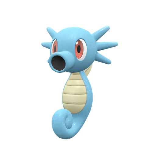 Horsea, Front, in Scarlet & Violet
