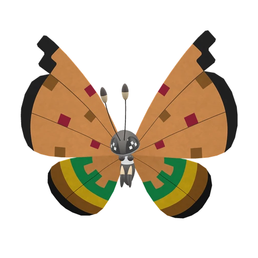 Vivillon High Plains, Front, in Scarlet & Violet