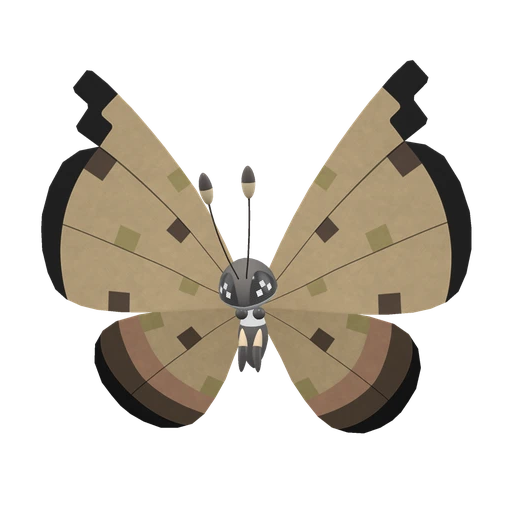 Vivillon Sandstorm, Front, in Scarlet & Violet