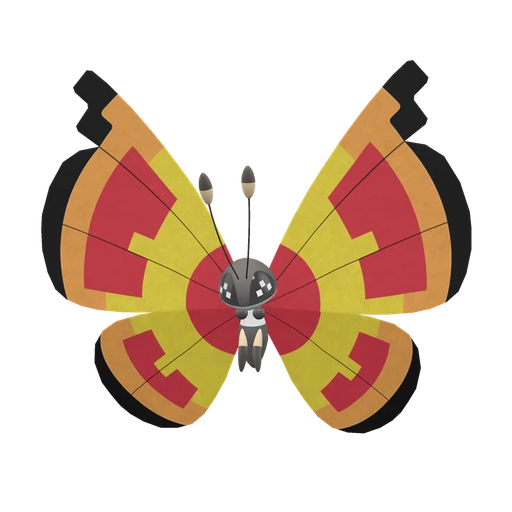 Vivillon Sun, Front, in Scarlet & Violet