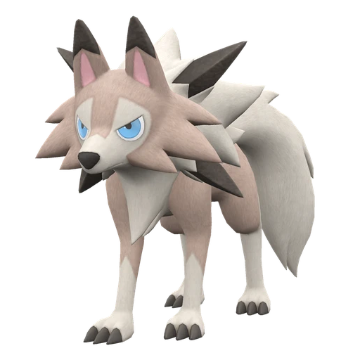 Lycanroc Midday Form, Front, in Scarlet & Violet