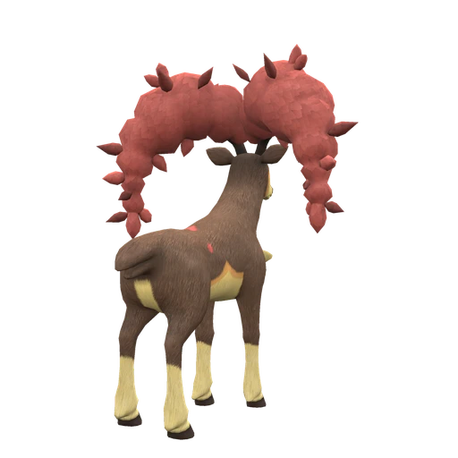 Sawsbuck Autumn Form, Back, in Scarlet & Violet