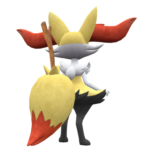 Braixen, Back, in Scarlet & Violet