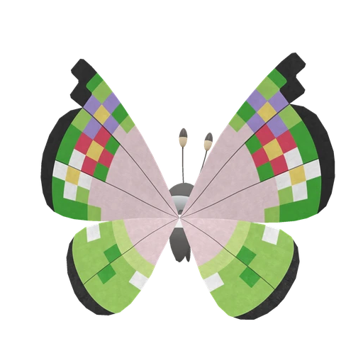 Vivillon Fancy, Back, in Scarlet & Violet