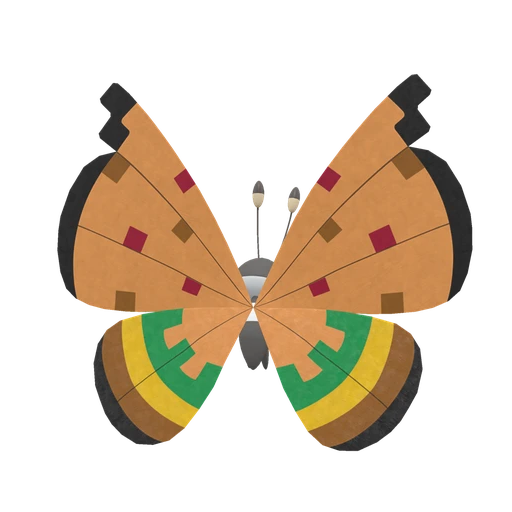 Vivillon High Plains, Back, in Scarlet & Violet
