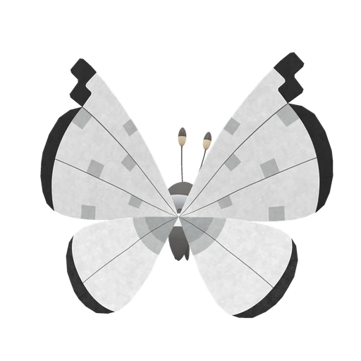 Vivillon Icy Snow, Back, in Scarlet & Violet