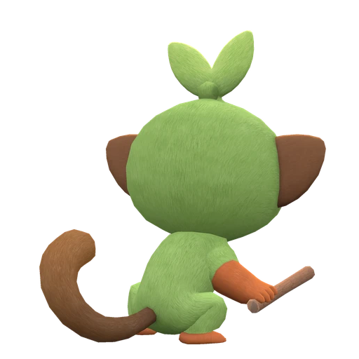 Grookey, Back, in Scarlet & Violet