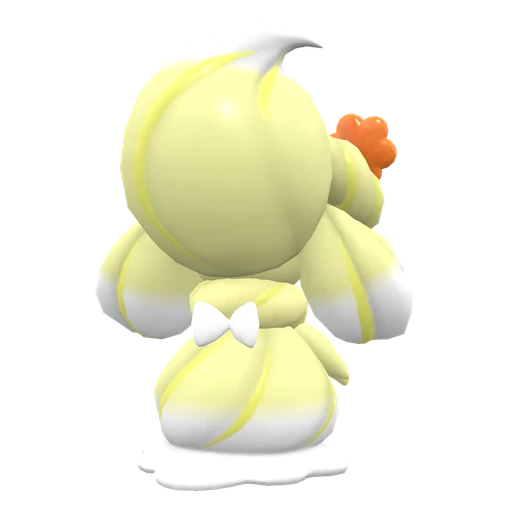 Alcremie Lemon Cream Flower, Back, in Scarlet & Violet