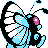 Butterfree, Back, in Gold & Silver